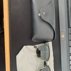 Clubmaster ray ban polarized sunglasses